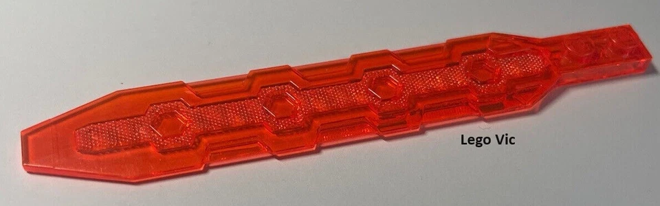Lego 27934 Sword with Angled Tr Neon Orange Nexo Knights 70362 70357 new A112 - Photo 1/1
