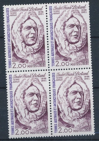 [BIN10423] TAAF 1985 Explorer good block of 4 stamps very fine MNH Cover