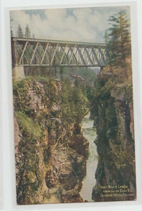 POST CARD Goat River Canon ELKO BC canyon bridge CPR - Picture 1 of 1