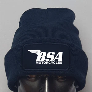 New Retro Vintage Classic BSA Motorcycle Biker Premium Quality  Beanie Hat - Picture 1 of 1