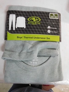 Athletic Works Boys Thermal Waffle Underwear Set-Green-XL(14/16)-NWT - Picture 1 of 3