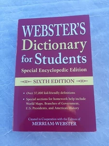 Webster's Dictionary for Students - Special Encyclopedic - Sixth Ed - Picture 1 of 2