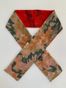 VTG Old Spanish Amoeba Camo Reversible Scarf Neckerchief Infantry Spain 70s - Picture 1 of 6