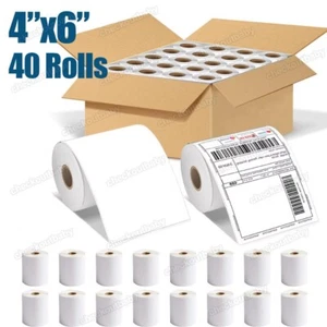 40 Rotoli 4x6 Etichette Spedizione Termica Diretta con Perforazione per Zebra ZP450 - Foto 1 di 5