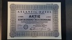 Sehr selten Atlantic-Hotel AG 1000 RM 1937 Hamburg Blankette kein BAROV