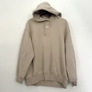 Nike Center Swoosh Hoodie Womens Small Oversized Orewood Fleece Phoenix - Foto 1 di 11