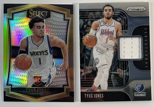 (2) Tyus Jones 2015-16 Select Rookie Prizms Silver #170 + Prizm Game Used Jersey - Picture 1 of 2