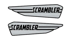 2 Logos adhésifs gravés SCRAMBLER - 10cm x 2,5cm - épaisseur 1,6mm - Imagen 1 de 2