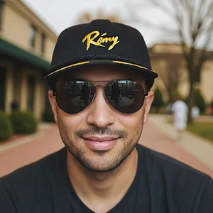 Remy Martin Snapback Trucker Hat Cap Black and Gold-OG Rare Retro - Picture 1 of 6