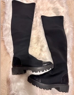Zara Black Knee-High Women's Boots Size 40 - Image 1 of 4