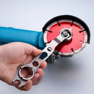 Llave amoladora angular de 4 garras de acero de doble cabeza amoladora brida tuerca llave - Imagen 1 de 8