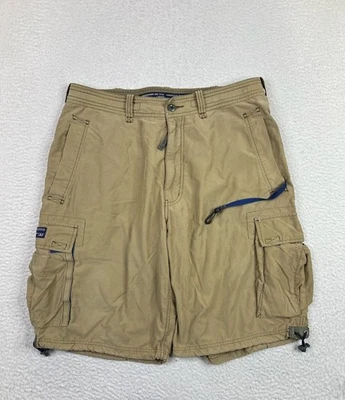 Abercrombie and Fitch Shorts Mens 36 Khaki Paratroops Cargo Utility Zip Pockets - Image 1 of 4