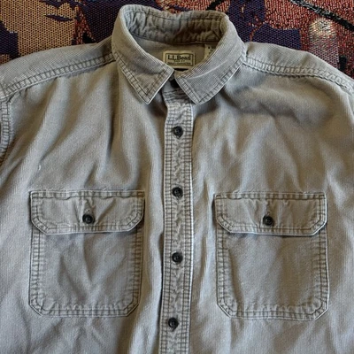 LL Bean Corduroy Pocket Shirt Jacket Shacket Layering Flannel Gorpcore Outdoor - Image 1 of 4