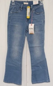 YMI Girls 5 Pocket Flare Clean Hem w/ Destruction Size 7 Indigo Jeans - Picture 1 of 5