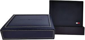 Tommy Hilfiger Men's Passcase Billfold Wallet with Removable Card Holder Navy