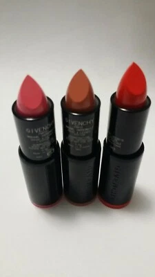 3-Givenchy Rouge Interdit Long Lasting Satin Lipstick Refills #2 + #15 + #21 - Image 1 of 2