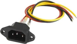 FILSHU 3 Pack AC 250V 10A IEC 320 C14 Panel Mount Plug Adapter Power Connector S - Picture 1 of 6