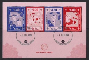 NEW ZEALAND 2020 YEAR OF THE OX 2021 MINIATURE SHEET FINE USED - Picture 1 of 1