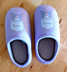 Sanrio Kuromi Ladies Soft Suede Room Shoes Slippers  Purple 24cm New - Picture 1 of 7