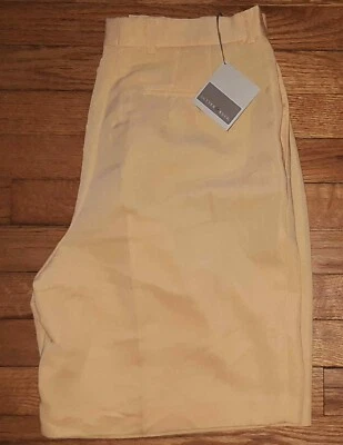 Cutter and Buck Shorts Pleated Shorts Solid Yellow Casual Shorts NWT Sz 8 p3262 - Image 1 of 4