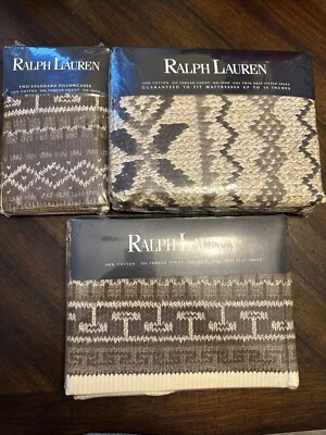 Juego De 3 Nuevos RALPH LAUREN Nazomi Peak & Auckland Neutro DOBLE Foto 1 de 4