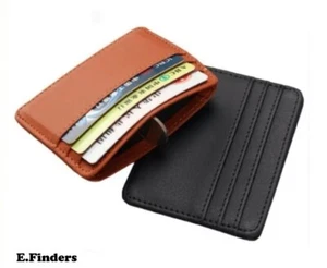 Personalisierte Geldbörse mit Gravur Geld & Kartenetui Herren Leder Slim Kreditkarte - Bild 1 von 9