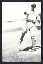 HANK GOWDY Real Photo Postcard RPPC 1938 Cincinnati Reds George Burke 