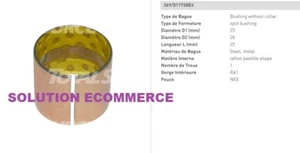 Casquillo 25 28 25 MM Metal Teflon 51173883 Jungheinrich Eje M13 M15 - Imagen 1 de 2