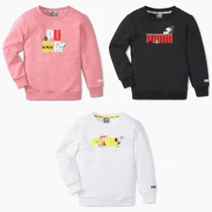 PUMA x PEANUTS Crew Neck Kids' Sweatshirt MSRP$ 38 NEW with TAGS - Picture 1 of 15
