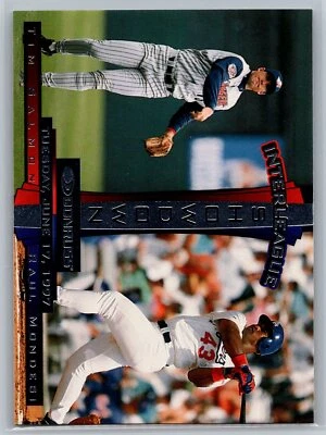 Raul Mondesi/Tim Salmon 1997 Donruss Interleague Showdown #447 Angels/Dodgers - Image 1 of 2