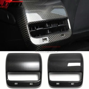Carbon Rear Air Outlet Vent Frame Trim For Tesla Model 3 Y 2017 2018 2019-22 USB - Picture 1 of 10
