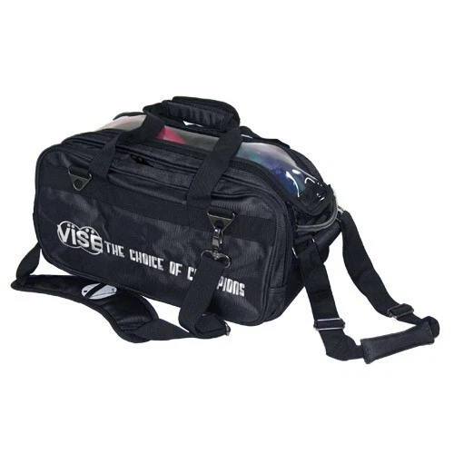 Vise Black 2 Ball Clear Top Tote Roller Tote Bowling Bag - Изображение 1 из 1