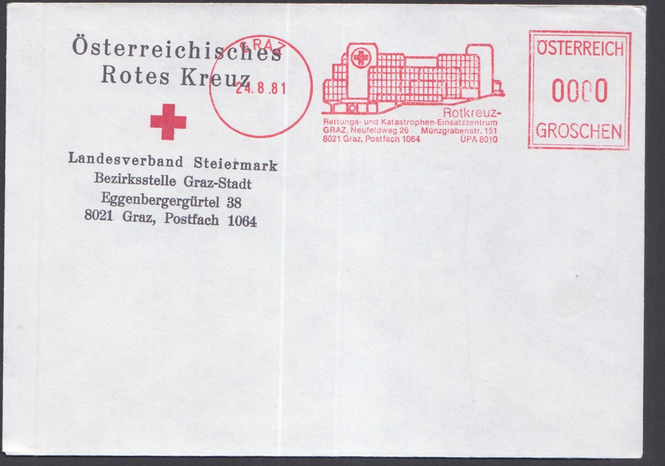 EMA Red Meter Mark Red Cross Organization  Health Medicine Cover Austria  - Image 1 of 1