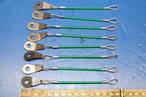 x8 off WDS Lanyards 250-890054R Cavo in acciaio inox con linguette tonde 150mm Nuovo - Foto 1 di 2