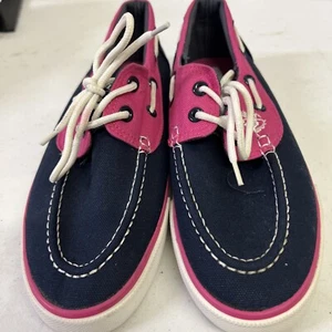 Beverly Hills Polo Club Pink & Navy Boat Shoes - Women’s Size 7.5 - Picture 1 of 7
