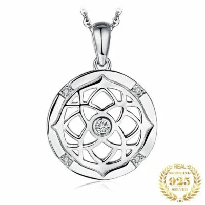 Damen Halskette Silber 925 Zirkonia Silberkette Irisch Celtics Knoten Anhänger. - Bild 1 von 4