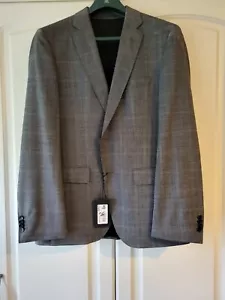 Chaqueta de Traje Hugo Boss Micro Check Gris, Reino Unido Talla 40R - Imagen 1 de 6