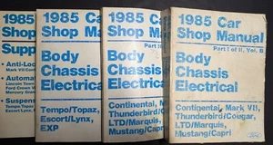 1985 FORD LINCOLN MERCURY SHOP MANUAL SET SERVICE ORIGINAL MUSTANG THUNDERBIRD - Picture 1 of 13