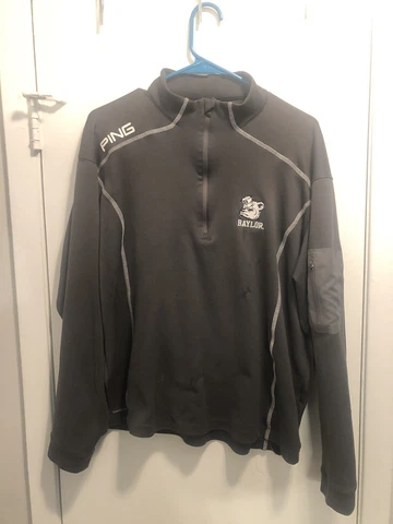 Baylor Bears Ping Sensorcool 1/4 Zip Golf Pullover Adult Large Black Cover