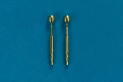 RB-MODEL 48AB06 -  BARREL ENDINGS OF 7.92mm GERMAN MG 17 - 1/48 METAL BRASS - Immagine 1 di 2