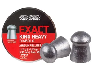 JSB Match Diabolo Exact King Heavy .25 Cal 33.95 Gr 4500 Count Full Case - Picture 1 of 1