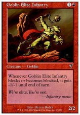4x Goblin Elite Infantry MTG 7th Edition NM Magic Regular