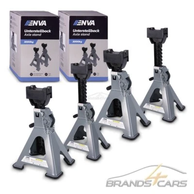 ENVA 4x 3000kg 3T SHELTER STANDS WITH DOUBLE SAFETY STAND SUPPORT BRACKETS - Image 1 of 4