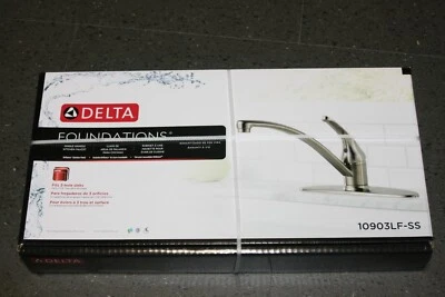 Delta  Foundations Stainless Single Handle Low-arc Kitchen Faucet 10903LF-SS - Image 1 of 2
