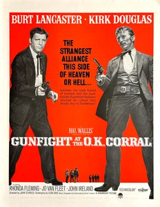 1957 Anzeige Schießerei im O.K. Corral Hal Wallis Burt Lancaster Kirk Douglas - Bild 1 von 1