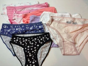 Girls 9 Pair Mixed Panties, size 6 by Mixed Brands - Picture 1 of 2