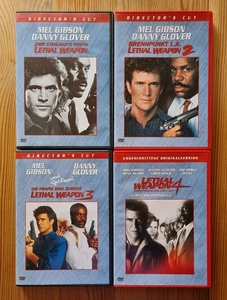 Lethal Weapon 1-4 (1987 - 1998) Director's Cut [DVD] Mel Gibson / FSK 18 / Kult - Bild 1 von 14