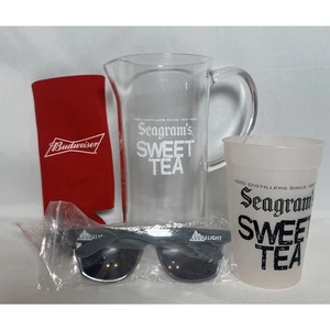 Seagram’s Sweet Tea, Budweiser, Coors Light, And Stobi Promoter Lot Of 6 Items - Picture 1 of 4