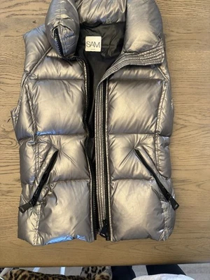 Chaleco acolchado acolchado SAM Freedom Freestyle para mujer plateado talla S cálido Foto 1 de 4