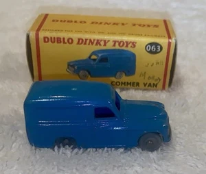 Dublo Dinky Toys 063 Commer Van Truck Blue W/ Box Die Cast Car Auto Excellent - Picture 1 of 17
